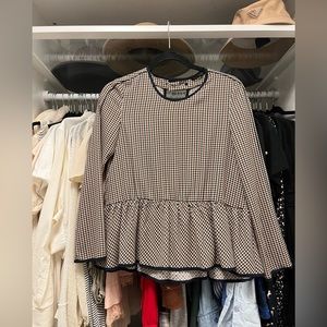 ZARA blouse peplum long sleeve